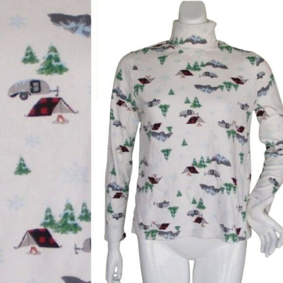 TIME & TRU Turtleneck, L, RV/Tent/Camping theme, Long sleeve - Picture 1 of 10